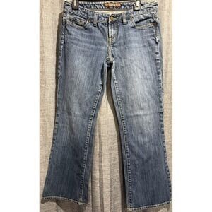 The Limited Jeans Womens 8 Short Blue Denim Bootcut Flared Medium Wash Low Rise